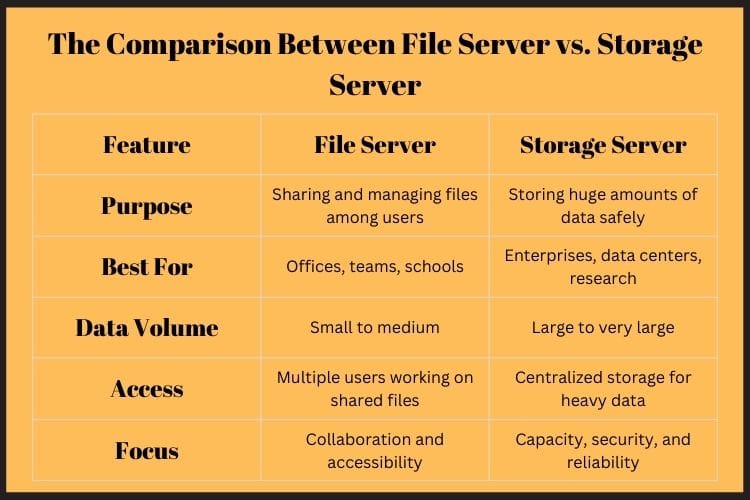 The Comparison Between File Server vs. Storage Server?